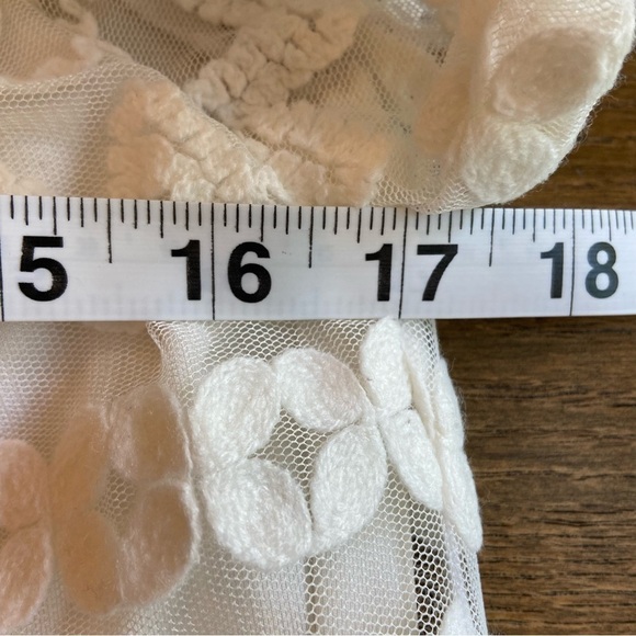 Trina Turk Hoku Embroidery Stripe Lace Off Shoulder Dress Mini Small Ivory - Picture 6 of 11